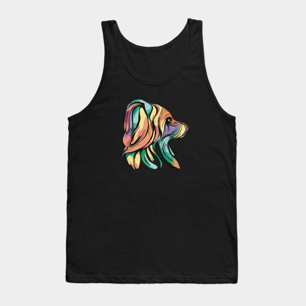 A Beautiful Colorful Dog Tank Top by EzekRenne